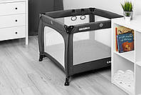 Дитячий манеж квадратний переносний з матрацом для дітей до 15 кг Caretero Quadra Graphite, фото 6