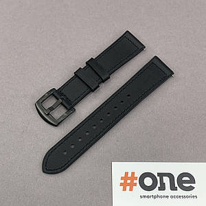 Ремінець 20 мм для смарт годинника Xiaomi / Samsung / Huawei чорний