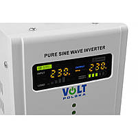 ДБЖ Перетворювач напруги з 12 на 220 вольт 700W вт Volt Polska безперебійник з правильною синусоїдою для холодильника, фото 4