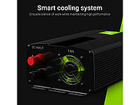 Перетворювач напруги інвертор Green Cell 24V на 230V 500W/1000W UK чиста синусоїда, фото 5