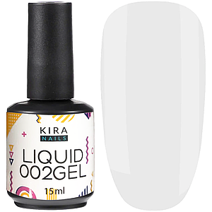 Рідкий гель Kira Nails Liquid Gel No002, 15 мл молочний