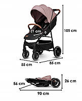 Прогулянкова дитяча коляска Lionelo Alexia PINK ROSE коляска для дітей регульована до 15 кг рожева, фото 10