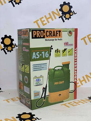Акумуляторний обприскувач Procraft AS-16 16 л 12 в 12ач, фото 2