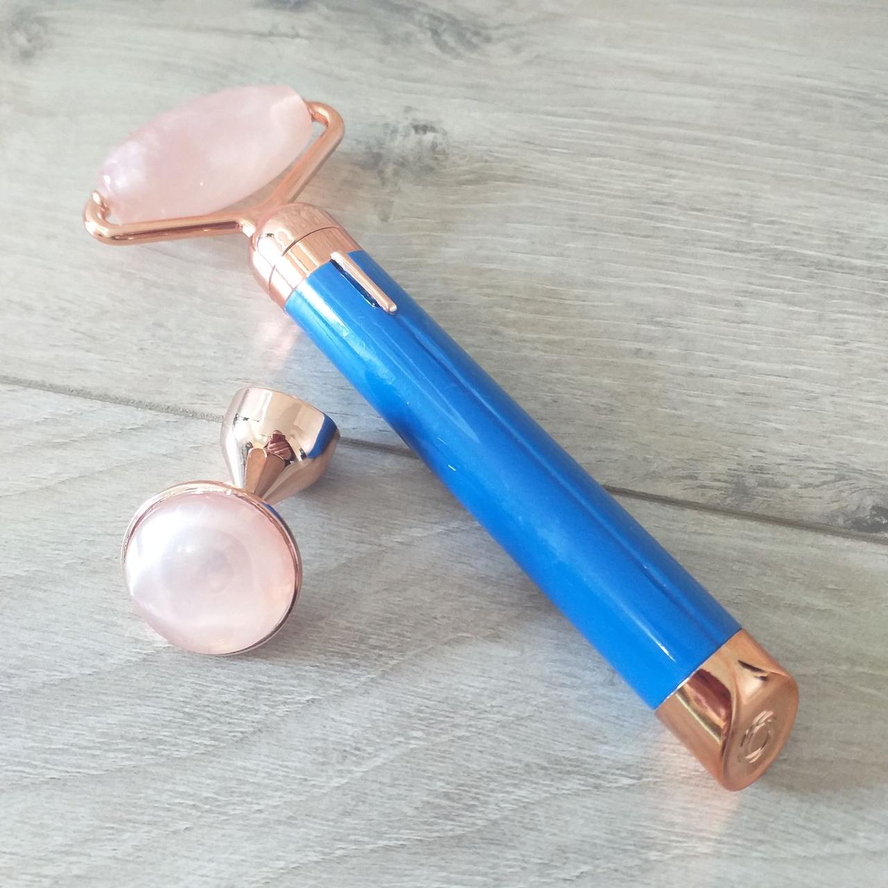 Електричний ролик-масажер для обличчя Flawless Contour Синій (KG-6984)