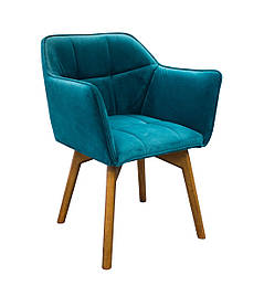 Крісло для кафе Arni м'яке на дерев'яних ніжках з підлокітниками (Megastyle ТМ)