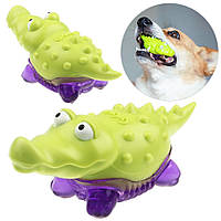 Игрушка-пищалка Крокодильчик (9 см) для собак, GiGwi Suppa Puppa / Интерактивная игра для щенков и котят