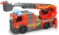 Дитяча пожежна машина з водою "Сканія", світло, звук, сходи, 35 см, DICKIE TOYS, Іграшка пожежна машина
