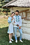 Сімейні парні вишиванки Familly look з льону,арт 4600-к+4250, фото 4