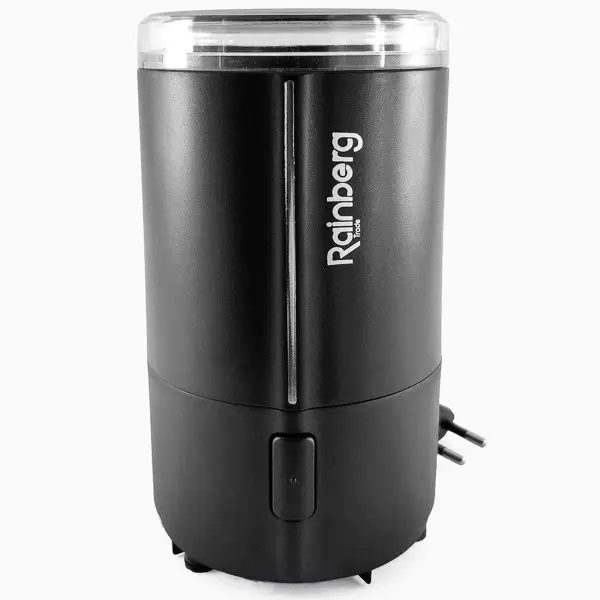 Кавомолка електрична роторна 300Вт Rainberg RB-302 Чорна, фото 1