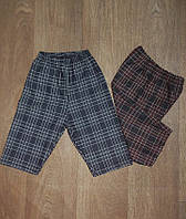 Детские бриджи в клетку для мальчика оптом, капри детские трикотажные р.30 32 34 36 38 40