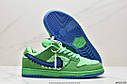 Eur36-45 Nike SB Dunk Low "Grateful Dead-Green Bear" зелені чоловічі кросівки, фото 2
