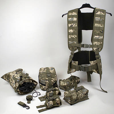 РПС Комплект 8 підсумків АК Ремінно-плечова система з 8 підсумками Піксель