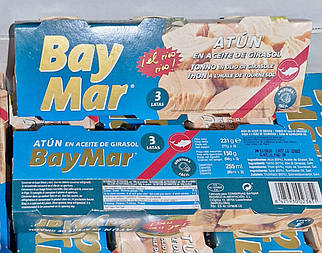 Тунець в соняшніковій олії BayMar Atun en aceite de girasol 231 г.(3*77г.)
