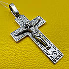 Комплект срібний чорнений ланцюжок бісмарк з хрестиком 925 проба, фото 6