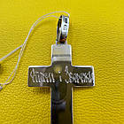 Комплект срібний чорнений ланцюжок бісмарк з хрестиком 925 проба, фото 5