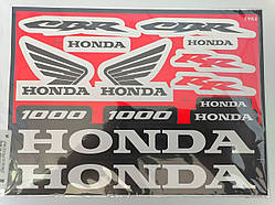 Наліпки на мотоцикл "Honda" 260×170 мм 14 шт.