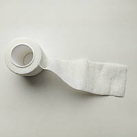 Камуфляжный эластичный бинт самофиксирующаяся маскировочная клейкая лента  5 см х 4,5 метра Полиэстер, 5 - "Білий"