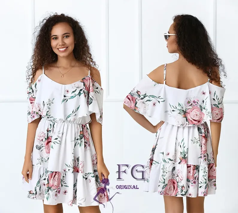 Літнє жіноче трикотажне коротке плаття