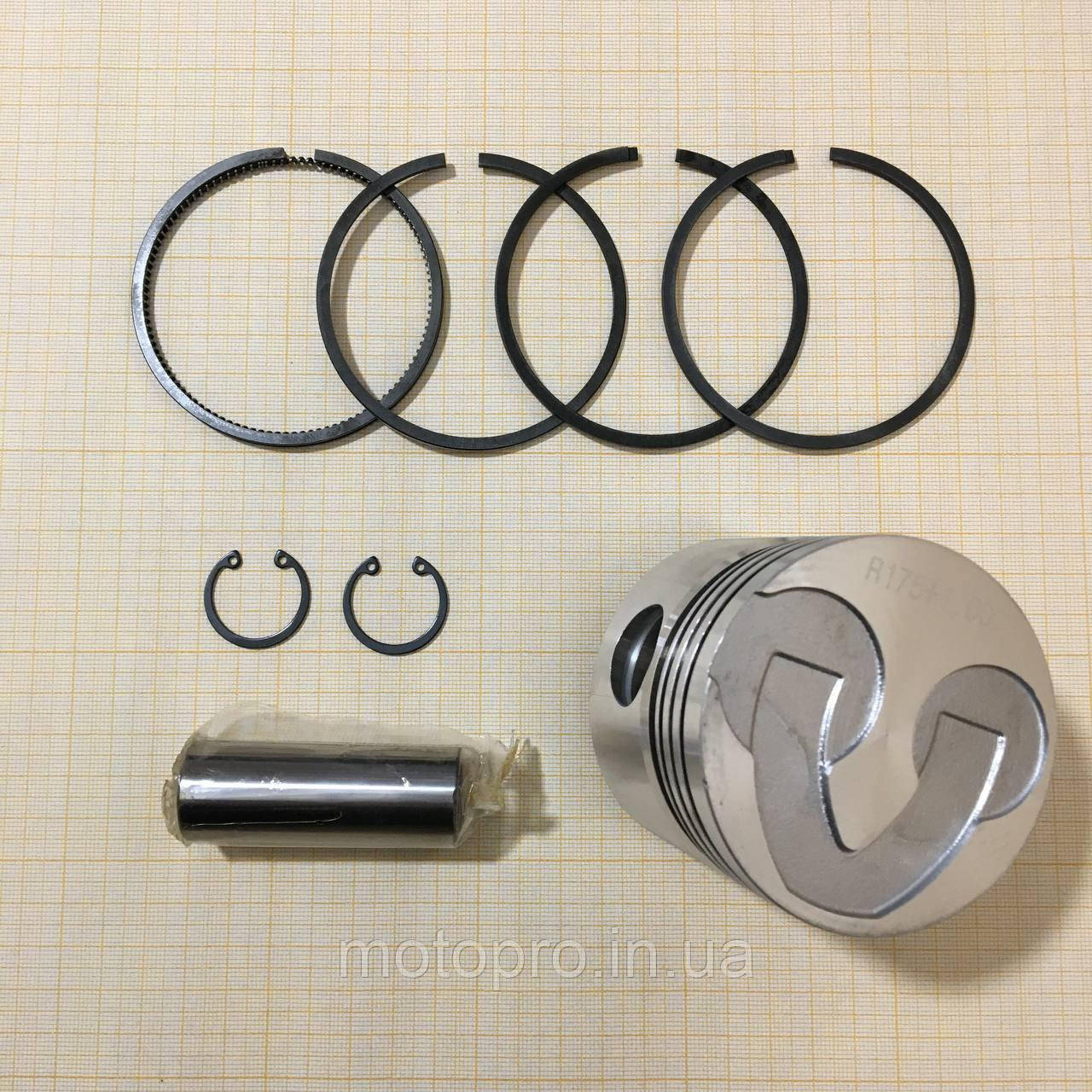 Поршневий комплект 75,5мм із вибіркою під клапана 175N, фото 1