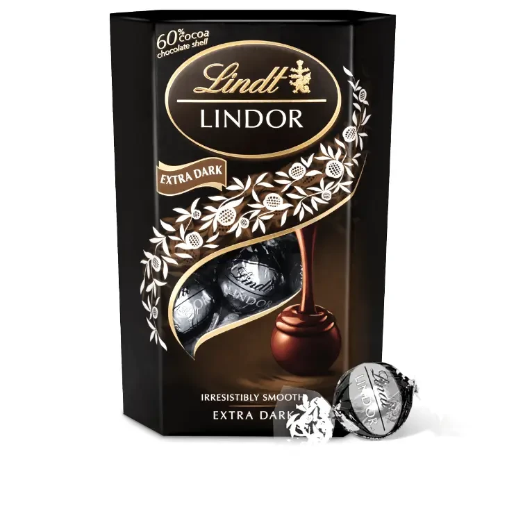 Шоколадні цукерки Lindt Lindor Extra Dark 200g, фото 1