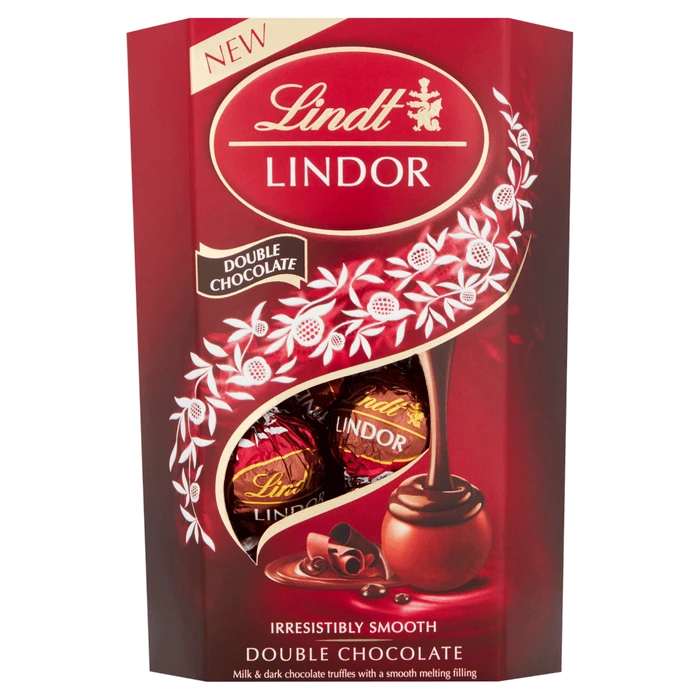 Шоколадні цукерки Lindt Lindor Double Chocolate 200g, фото 1