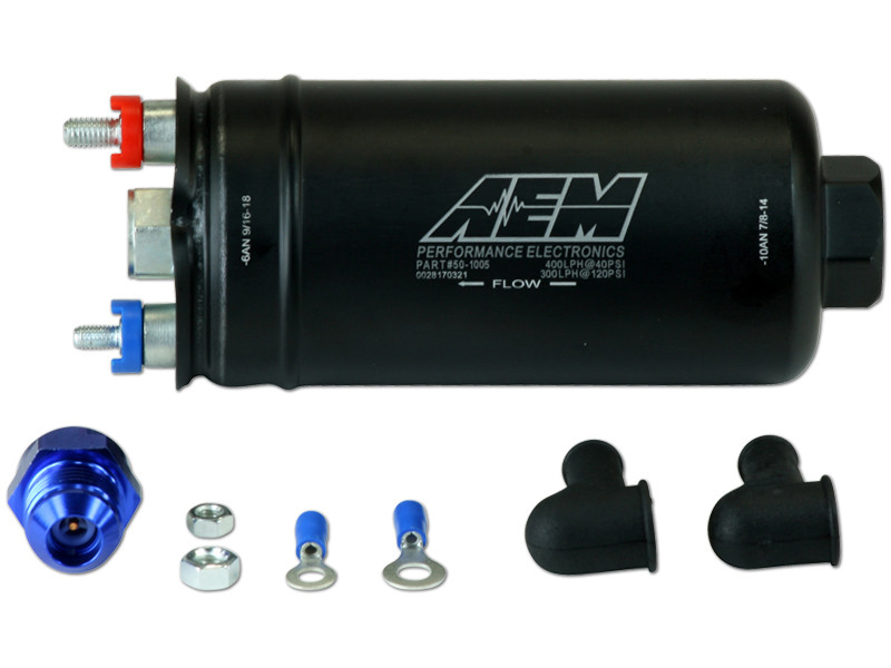 Паливний насос виносний AEM 400LPH Inline High Flow Fuel Pump, фото 1