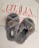Жіночі домашні м'які капці з мехом відкритого типу переплетені розміри 36,37,38,39,40,41, фото 2