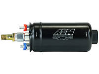 Топливный насос выносной AEM 400LPH Inline High Flow Fuel Pump M18x1.5 Inlet & M12x1.5