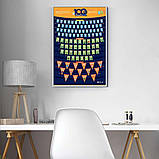 Скретч постер "#100 ДЕЛ" (тубус) 100DEL  1 шт., фото 2