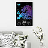 Скретч карта Європи "Travel Map Black Europe" (рама) BEF  1 шт., фото 3