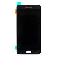 Дисплей (экран) Samsung J510 Galaxy J5 / J5108 Galaxy J5 Duos, С сенсорным стеклом, Без рамки, TFT, Черный