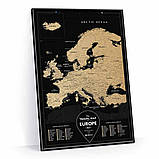 Скретч карта Європи "Travel Map Black Europe" (рама) BEF  1 шт., фото 5