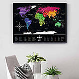 Скретч карта світу "Travel Map Black World" (рама) BWF  1 шт., фото 3