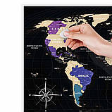 Скретч карта світу "Travel Map Black World" (рама) BWF  1 шт., фото 4