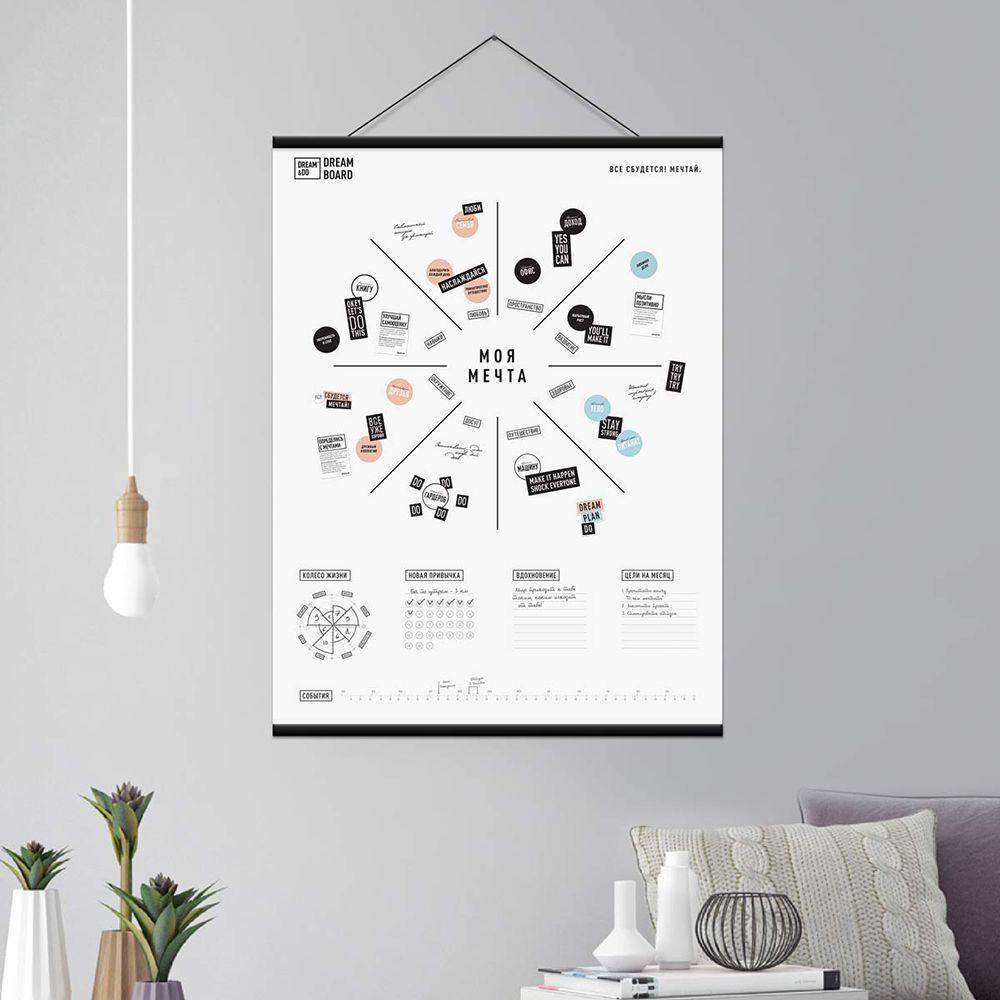 Інтерактивний постер "Dream&Do Dream Board" (тубус) DDB 1 шт.