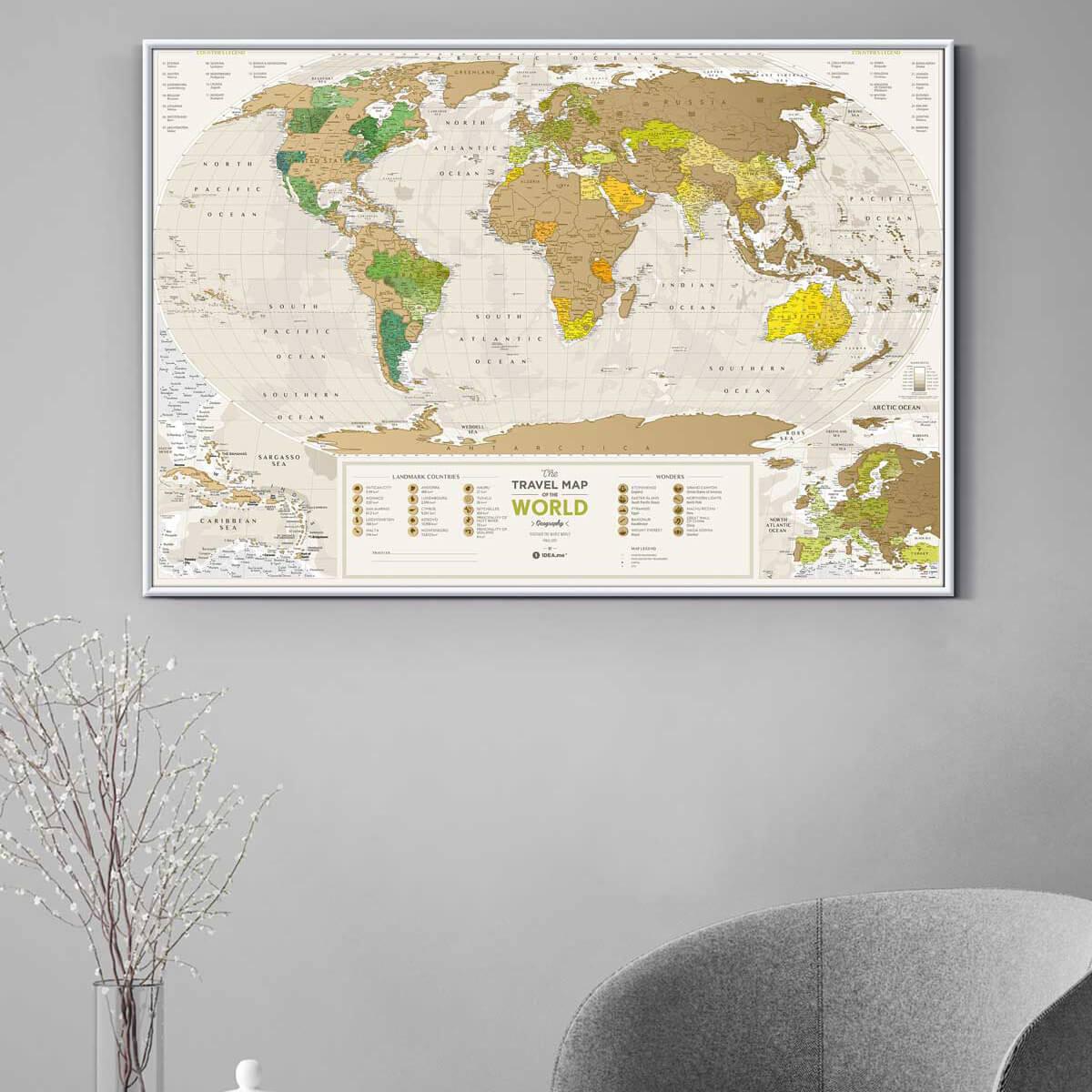 Скретч карта світу "Travel Map Geography World" (тубус) GEOW  1 шт.
