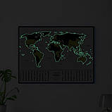 Скретч карта cвіту "Glow World" (тубус) GLW  1 шт., фото 4