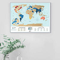 Скретч карта світу "Travel Map Holiday Lagoon World" (англ) (тубус) HLW  1 шт.