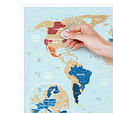 Скретч карта світу "Travel Map Holiday Lagoon World" (англ) (рама) HLWF  1 шт., фото 4