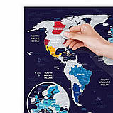 Скретч карта світу "Travel Map Holiday World" (англ) (тубус) HW  1 шт., фото 4