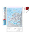Скретч карта світу "Travel Map Silver Europe" (тубус) SE  1 шт., фото 5
