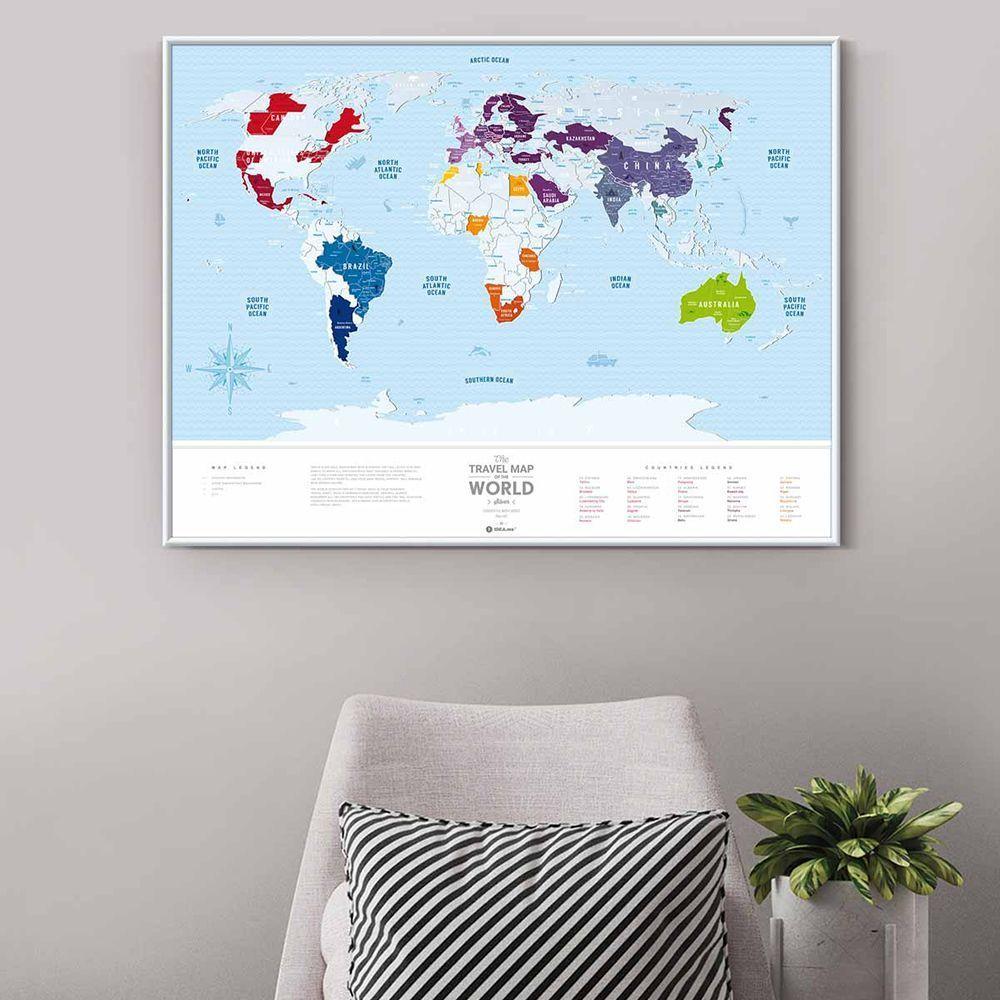 Скретч карта світу "Travel Map Silver World" (тубус) SW  1 шт.
