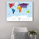 Скретч карта світу "Travel Map Silver World" (тубус) SW  1 шт., фото 3