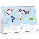 Скретч карта світу "Travel Map Silver World" (рама) SWF  1 шт., фото 5