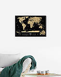 Скретч карта cвіту "Travel Map Weekend Black World gold" (тубус) WBWg  1 шт., фото 4