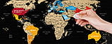 Скретч карта cвіту "Travel Map Weekend Black World gold" (тубус) WBWg  1 шт., фото 10