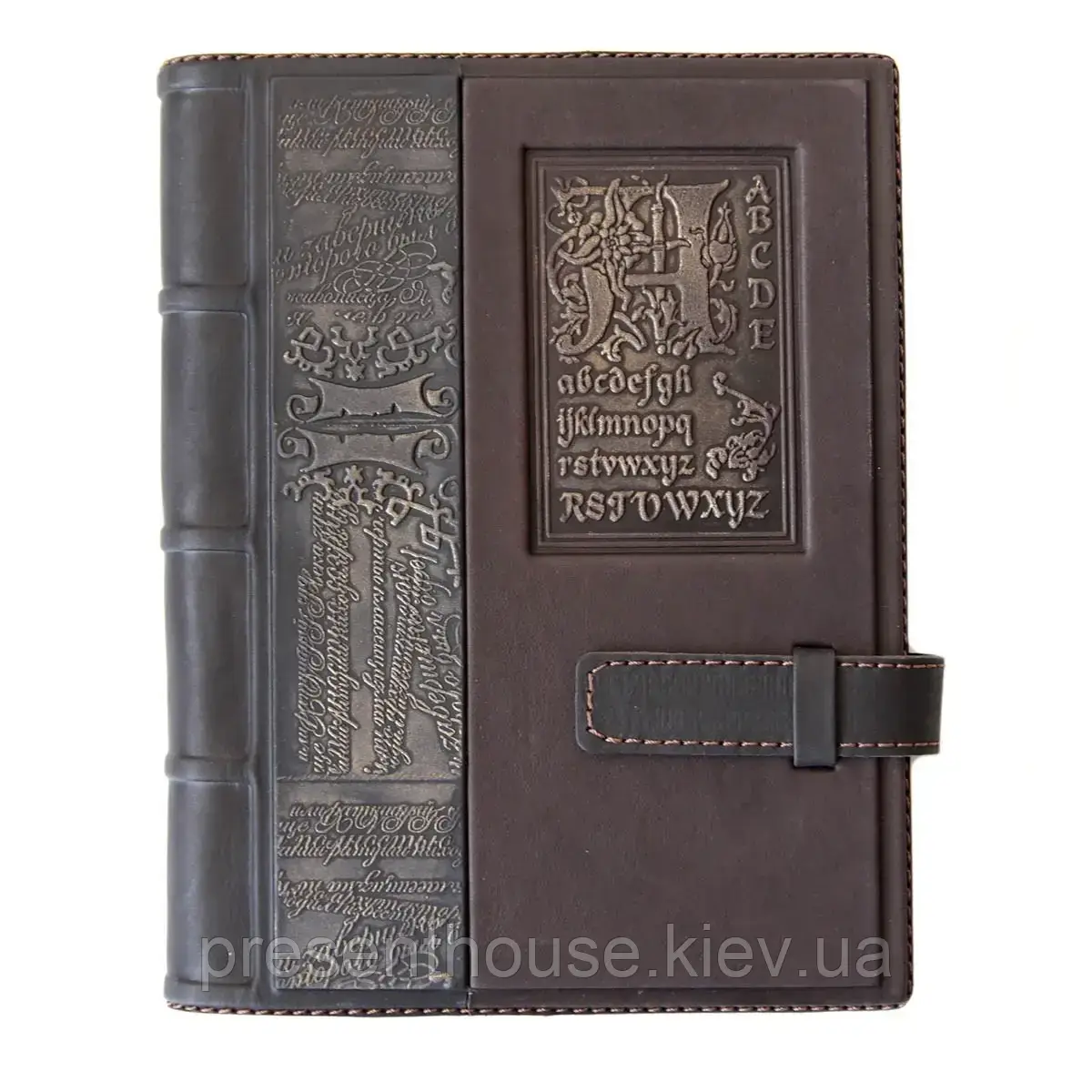 Щоденник А5 в шкіряній обкладинці "З буквою А", фото 1