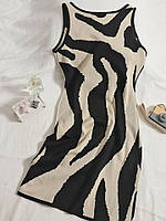 Облегающее платье майка принтованная из мелкой вязки (р. 42-46) 91035165