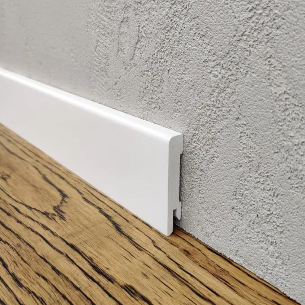 Плінтус KLUCHUK MDF PLINTH M60 60x12x2000 мм RAL 9003, фото 1