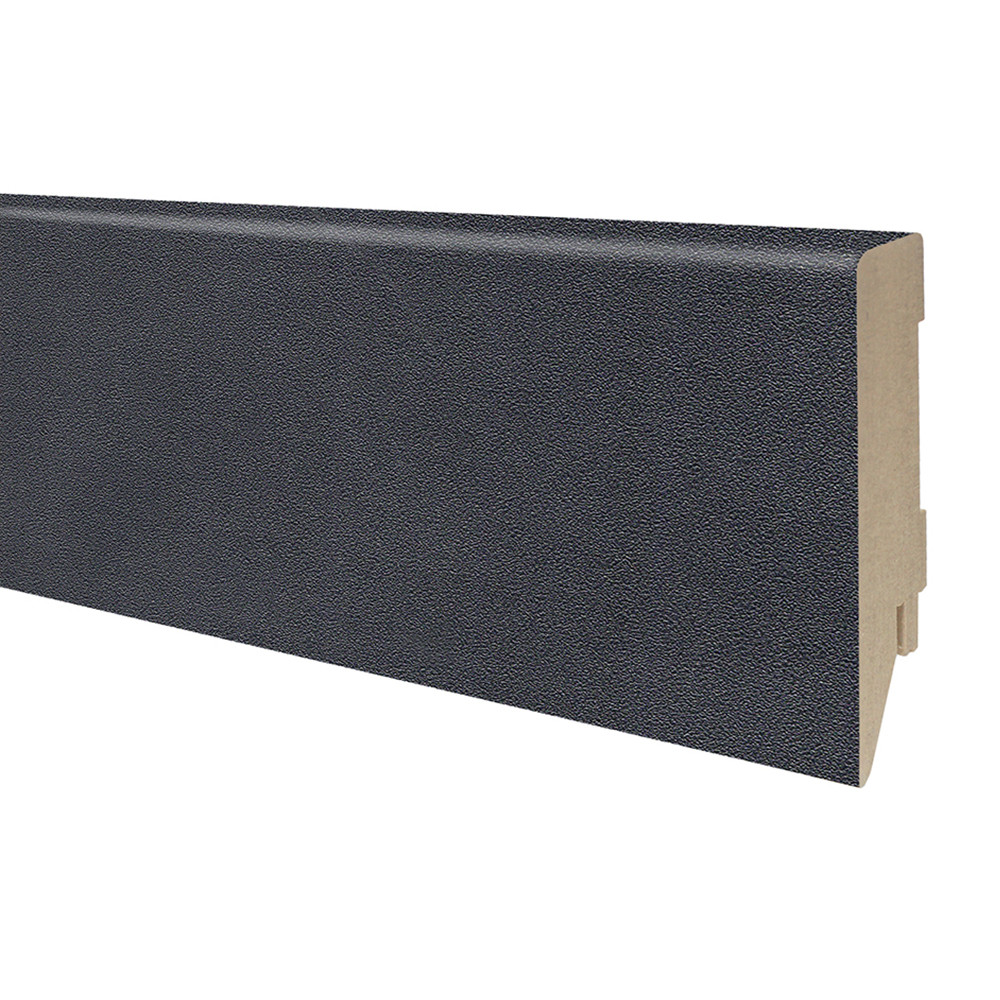 Плінтус ОМіС МДФ Графіт 80x19 мм, фото 1